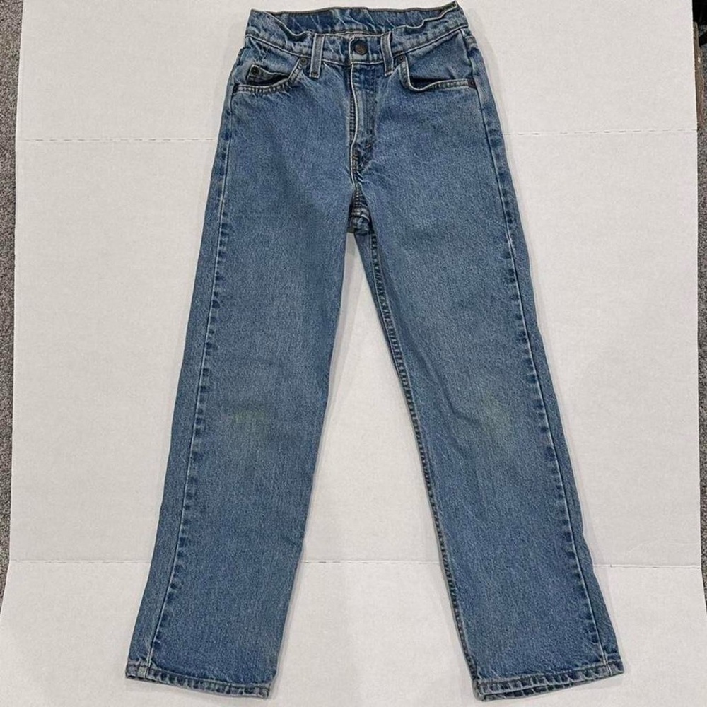 VINTAGE ORANGE TAB 1996 Levi's 562 Boys Loose Fit Denim Blue Jeans Size 12/26